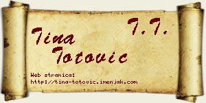 Tina Totović vizit kartica